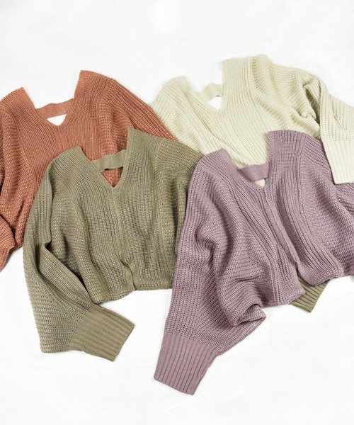 Brownie（ブラウニー）の「Brownie ラメニットボレロ（カーディガン/ボレロ・レディース・ピンク/アイボリー/モカ/オレンジ・FREE）」の5枚目の写真