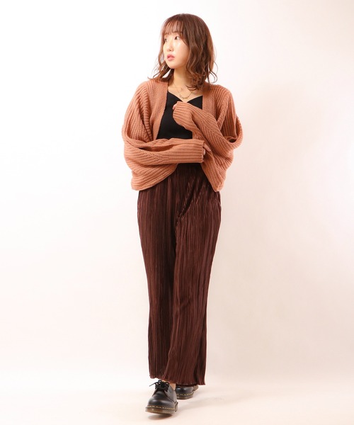 Brownie（ブラウニー）の「Brownie ラメニットボレロ（カーディガン/ボレロ・レディース・ピンク/アイボリー/モカ/オレンジ・FREE）」の9枚目の写真