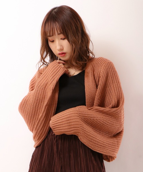 Brownie（ブラウニー）の「Brownie ラメニットボレロ（カーディガン/ボレロ・レディース・ピンク/アイボリー/モカ/オレンジ・FREE）」の6枚目の写真