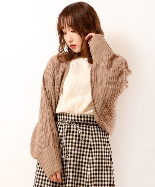 Brownie（ブラウニー）の「Brownie ラメニットボレロ（カーディガン/ボレロ・レディース・ピンク/アイボリー/モカ/オレンジ・FREE）」の21枚目の写真