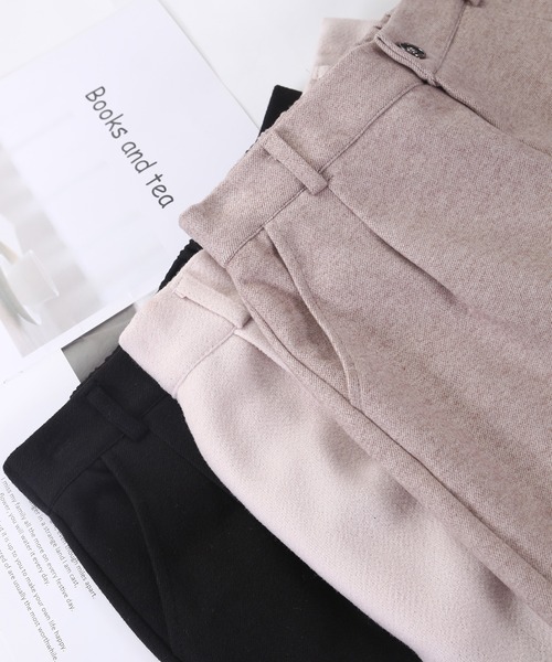 MAISON DE THERESE（メゾン ド テレーズ）の「ラシャテーパードパンツ（その他パンツ・レディース・ベージュ系その他/ブラック/ベージュ・MEDIUM/LARGE/SMALL）」の4枚目の写真