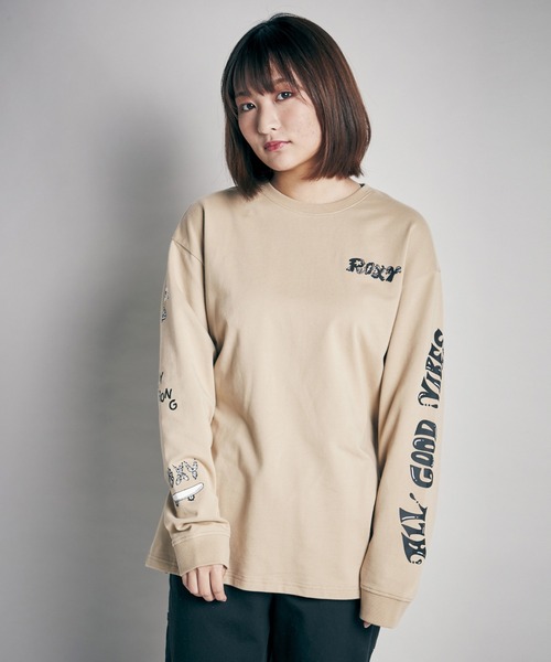 ROXY（ロキシー）の「CHOCOMOO LOGO LONGS/ロキシー袖プリント長袖ロン 