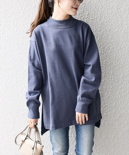 SHIPS(シップス)の「*USAコットンハイネック◇(スウェット・レディース・ナチュラル/チャコールグレー/ブルー系/ブラック/ライトオリーブ・SMALL/MEDIUM)」の5枚目の写真