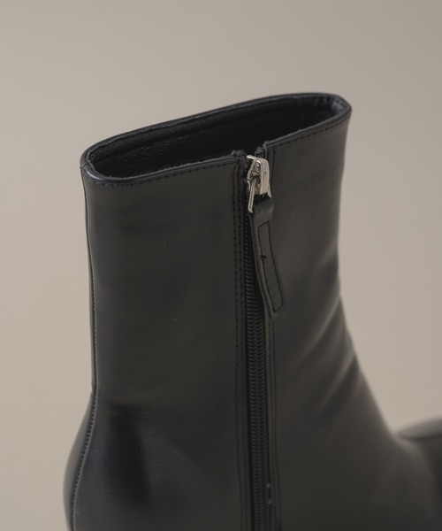 hinari（ヒナリ）の「スクエアトゥーブーツ（ブーツ・レディース・ブラック/モスグリーン・SMALL/MEDIUM/LARGE）」の22枚目の写真