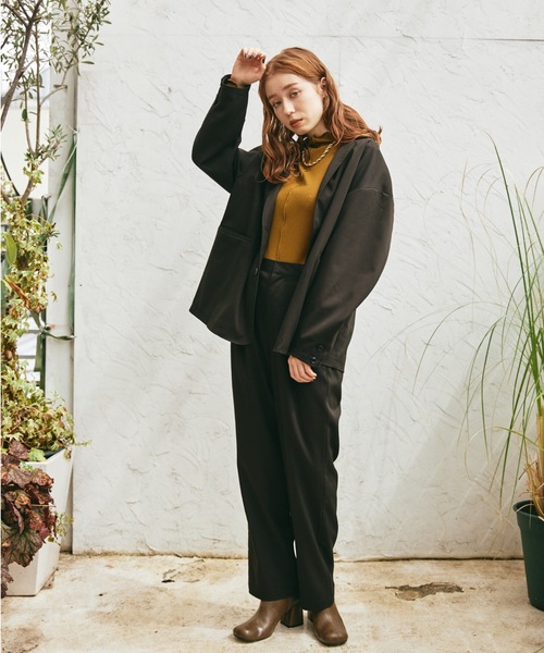 hinari（ヒナリ）の「スクエアトゥーブーツ（ブーツ・レディース・ブラック/モスグリーン・SMALL/MEDIUM/LARGE）」の9枚目の写真