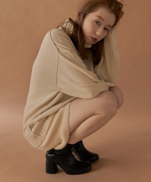 hinari（ヒナリ）の「スクエアトゥーブーツ（ブーツ・レディース・ブラック/モスグリーン・SMALL/MEDIUM/LARGE）」の7枚目の写真