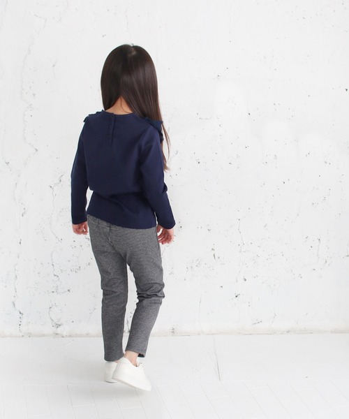 Rora(ローラ)の「格子柄 ストレッチ スキニーパンツ スラックス(スラックス・キッズ・ブラック×ホワイト・140/150/100/110/120/130)」の11枚目の写真