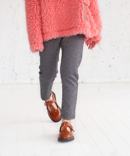 Rora(ローラ)の「格子柄 ストレッチ スキニーパンツ スラックス(スラックス・キッズ・ブラック×ホワイト・140/150/100/110/120/130)」の9枚目の写真