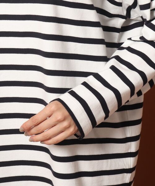 DRESSTERIOR(ドレステリア)の「◆ボートネックボーダーカットソー(Tシャツ/カットソー・レディース・オレンジ系その他4/ピンク系7/ネイビー系2・36/38)」の12枚目の写真