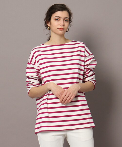 DRESSTERIOR(ドレステリア)の「◆ボートネックボーダーカットソー(Tシャツ/カットソー・レディース・オレンジ系その他4/ピンク系7/ネイビー系2・36/38)」の20枚目の写真