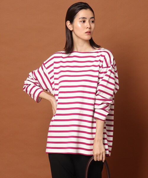 DRESSTERIOR(ドレステリア)の「◆ボートネックボーダーカットソー(Tシャツ/カットソー・レディース・オレンジ系その他4/ピンク系7/ネイビー系2・36/38)」の21枚目の写真