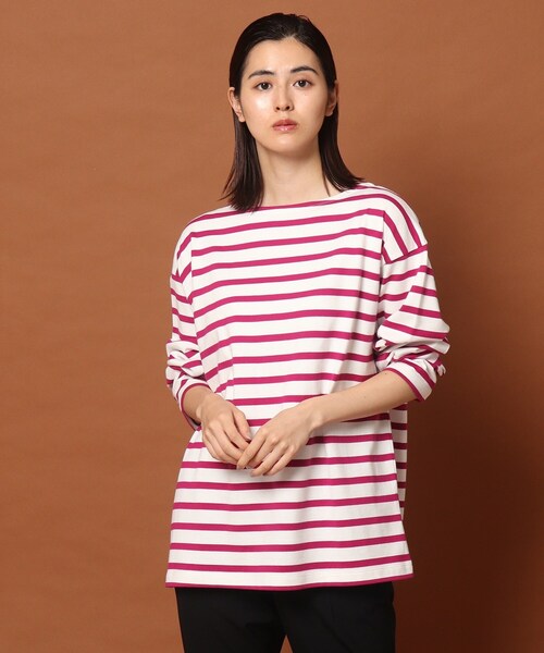 DRESSTERIOR(ドレステリア)の「◆ボートネックボーダーカットソー(Tシャツ/カットソー・レディース・オレンジ系その他4/ピンク系7/ネイビー系2・36/38)」の22枚目の写真