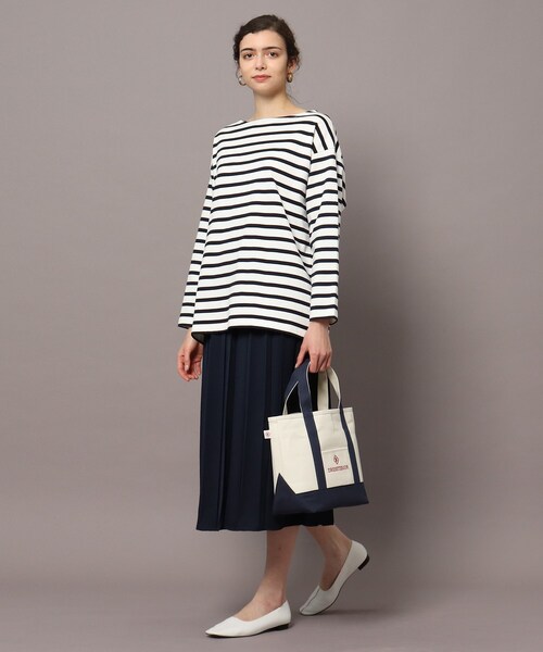 DRESSTERIOR(ドレステリア)の「◆ボートネックボーダーカットソー(Tシャツ/カットソー・レディース・オレンジ系その他4/ピンク系7/ネイビー系2・36/38)」の5枚目の写真