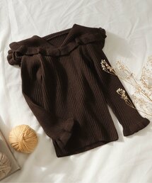 apres les cours | WEB限定 カラバリ衿付きニット(ニット/セーター)