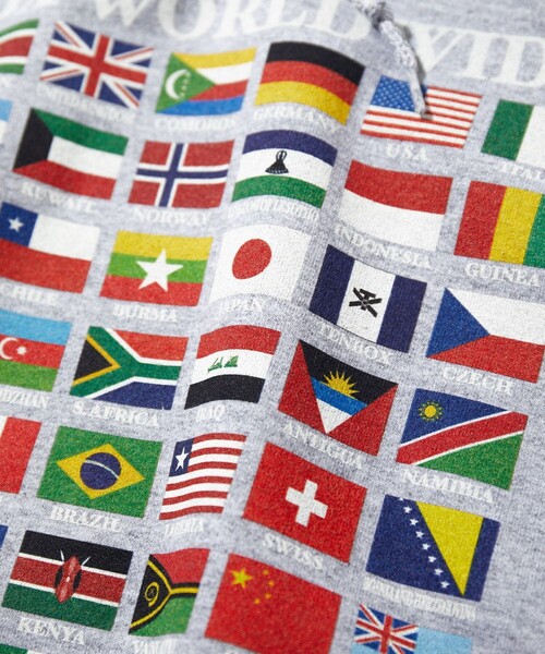 TENBOX（テンボックス）の「TENBOX/10匣/テンボックス 別注 WORLDFLAG HOODIE/ワールドフラッグ フーディ（パーカー・メンズ・ブラック/グレー/ホワイト・LARGE/MEDIUM/X-LARGE）」の15枚目の写真