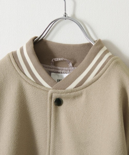 UNCORD(アンコード)の「【UNCORD】オーバーサイズウールライクスタジャン(スタジャン・メンズ・ブラック/グレイッシュベージュ/ブラック系/ベージュ系/カーキ系/ネイビー系・MEDIUM/LARGE)」の7枚目の写真