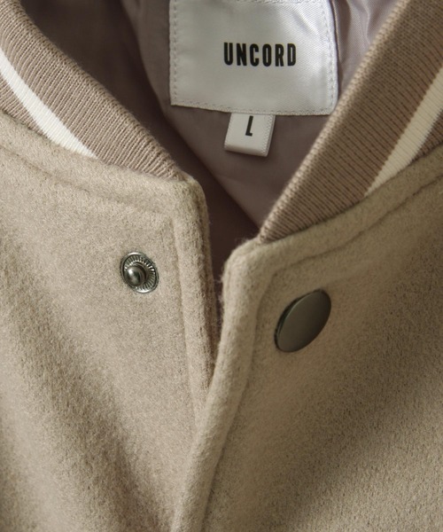 UNCORD(アンコード)の「【UNCORD】オーバーサイズウールライクスタジャン(スタジャン・メンズ・ブラック/グレイッシュベージュ/ブラック系/ベージュ系/カーキ系/ネイビー系・MEDIUM/LARGE)」の8枚目の写真