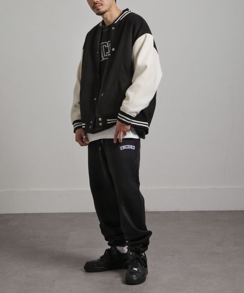 UNCORD(アンコード)の「【UNCORD】オーバーサイズウールライクスタジャン(スタジャン・メンズ・ブラック/グレイッシュベージュ/ブラック系/ベージュ系/カーキ系/ネイビー系・MEDIUM/LARGE)」の14枚目の写真