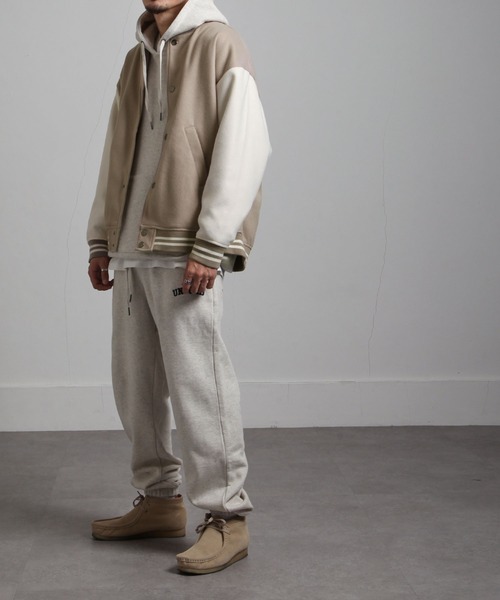 UNCORD(アンコード)の「【UNCORD】オーバーサイズウールライクスタジャン(スタジャン・メンズ・ブラック/グレイッシュベージュ/ブラック系/ベージュ系/カーキ系/ネイビー系・MEDIUM/LARGE)」の20枚目の写真