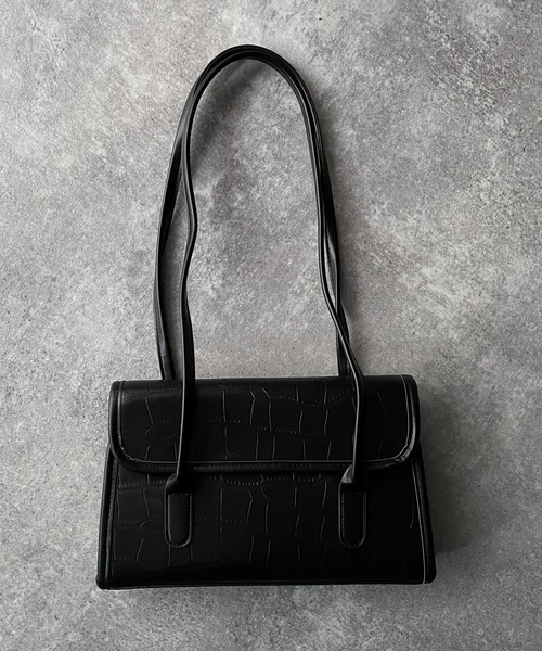 Riberry(リベリー)の「型押しスクエアショルダーバッグ(ハンドバッグ・レディース・ホワイト/ブラック/ブラウン/イエロー/グリーン・FREE)」の10枚目の写真