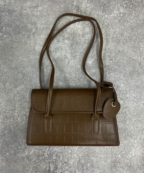 Riberry(リベリー)の「型押しスクエアショルダーバッグ(ハンドバッグ・レディース・ホワイト/ブラック/ブラウン/イエロー/グリーン・FREE)」の15枚目の写真