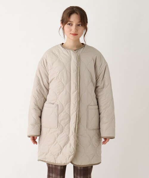 DRESKIP（ドレスキップ）の「◆リバ－シブルボアキルトコート（その他アウター・レディース・ブラウン系その他/アイボリー/サンドベージュ・02/03）」の6枚目の写真