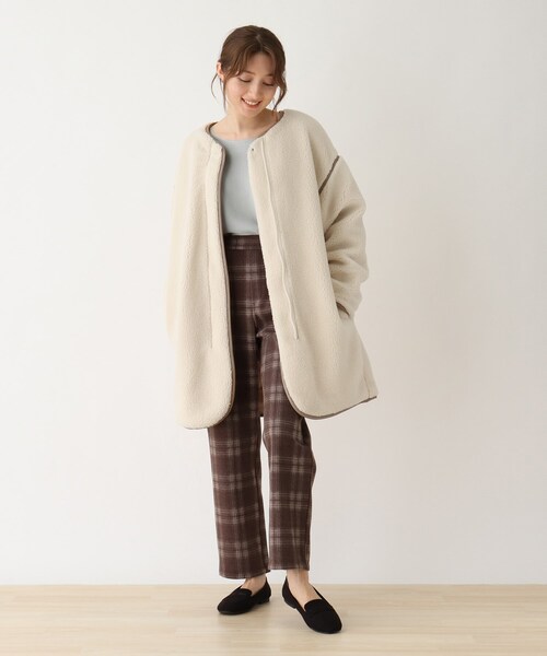 DRESKIP（ドレスキップ）の「◆リバ－シブルボアキルトコート（その他アウター・レディース・ブラウン系その他/アイボリー/サンドベージュ・02/03）」の7枚目の写真