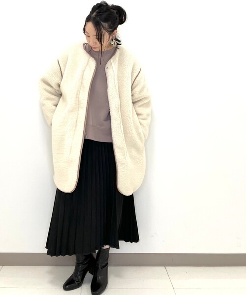 DRESKIP（ドレスキップ）の「◆リバ－シブルボアキルトコート（その他アウター・レディース・ブラウン系その他/アイボリー/サンドベージュ・02/03）」の8枚目の写真