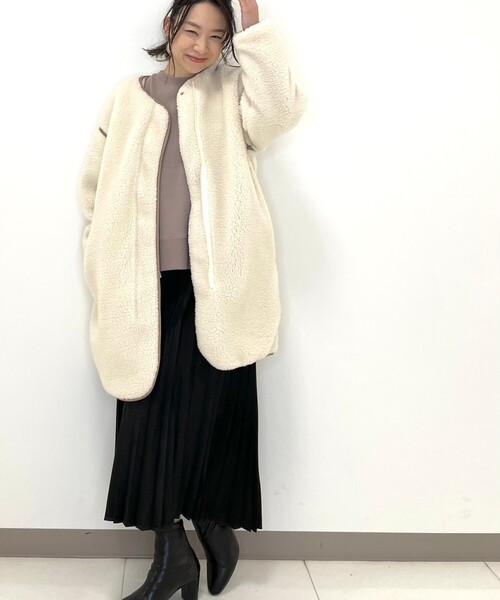 DRESKIP（ドレスキップ）の「◆リバ－シブルボアキルトコート（その他アウター・レディース・ブラウン系その他/アイボリー/サンドベージュ・02/03）」の9枚目の写真