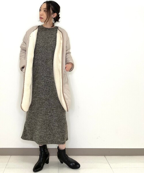 DRESKIP（ドレスキップ）の「◆リバ－シブルボアキルトコート（その他アウター・レディース・ブラウン系その他/アイボリー/サンドベージュ・02/03）」の10枚目の写真