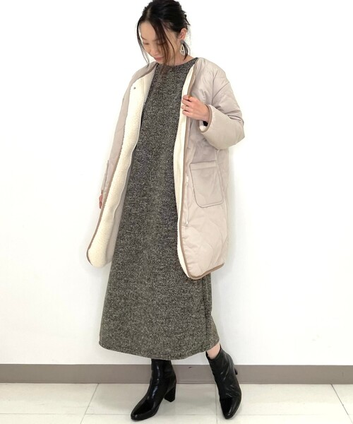 DRESKIP（ドレスキップ）の「◆リバ－シブルボアキルトコート（その他アウター・レディース・ブラウン系その他/アイボリー/サンドベージュ・02/03）」の11枚目の写真