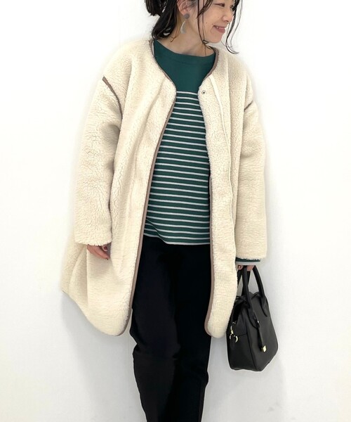 DRESKIP（ドレスキップ）の「◆リバ－シブルボアキルトコート（その他アウター・レディース・ブラウン系その他/アイボリー/サンドベージュ・02/03）」の13枚目の写真