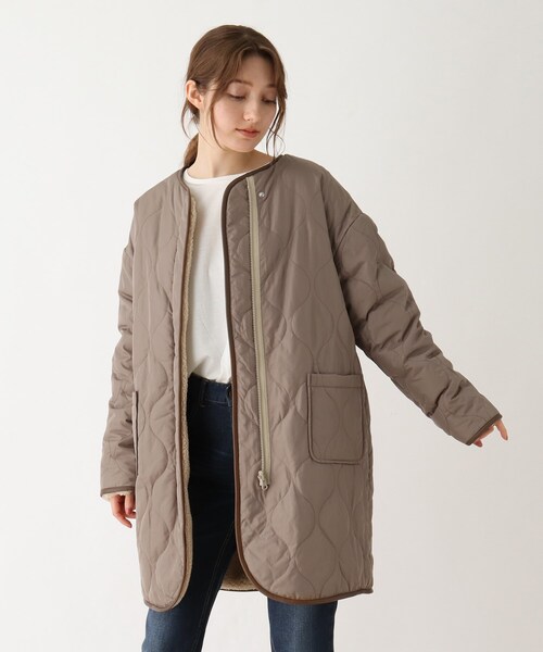 DRESKIP（ドレスキップ）の「◆リバ－シブルボアキルトコート（その他アウター・レディース・ブラウン系その他/アイボリー/サンドベージュ・02/03）」の16枚目の写真