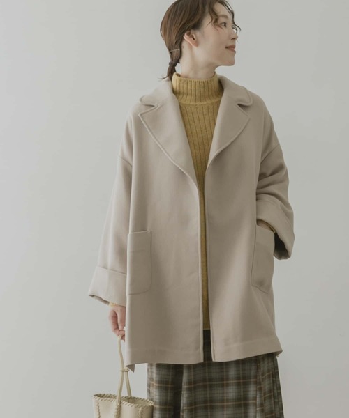 F by ROSSO(エフバイロッソ)の「F by ROSSO ビッグカラーミドルコート(その他アウター・レディース・ダークブラウン/ライトベージュ・FREE)」の17枚目の写真