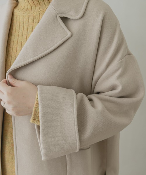 F by ROSSO(エフバイロッソ)の「F by ROSSO ビッグカラーミドルコート(その他アウター・レディース・ダークブラウン/ライトベージュ・FREE)」の16枚目の写真