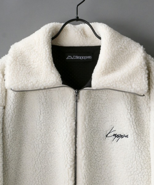 Kappa（カッパ）の「【kappa】Drop shoulder Boa B-3 jacket/カッパ ドロップショルダー ボア フリース B-3 ジャケット（ブルゾン・メンズ・ブラック/ベージュ/オフホワイト・M/L）」の12枚目の写真