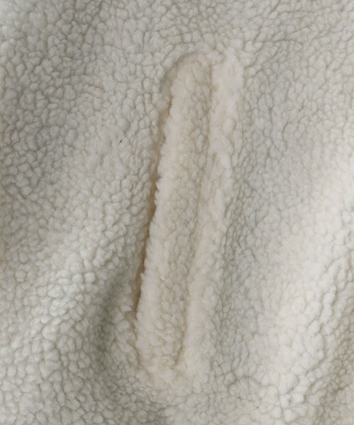 Kappa（カッパ）の「【kappa】Drop shoulder Boa B-3 jacket/カッパ ドロップショルダー ボア フリース B-3 ジャケット（ブルゾン・メンズ・ブラック/ベージュ/オフホワイト・M/L）」の6枚目の写真