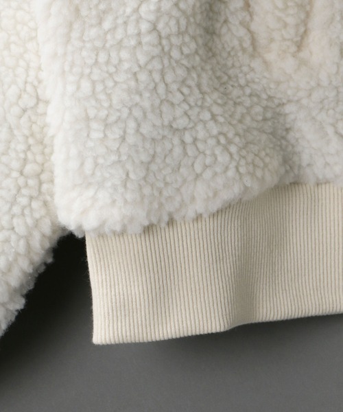 Kappa（カッパ）の「【kappa】Drop shoulder Boa B-3 jacket/カッパ ドロップショルダー ボア フリース B-3 ジャケット（ブルゾン・メンズ・ブラック/ベージュ/オフホワイト・M/L）」の14枚目の写真