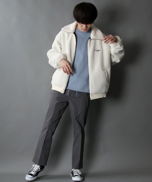 Kappa（カッパ）の「【kappa】Drop shoulder Boa B-3 jacket/カッパ ドロップショルダー ボア フリース B-3 ジャケット（ブルゾン・メンズ・ブラック/ベージュ/オフホワイト・M/L）」の13枚目の写真