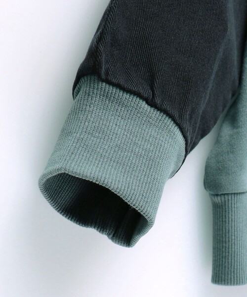 BRANSHES（ブランシェス）の「【バックロゴ】ビッグシルエットパーカー（パーカー・キッズ・チャコールグレー/グリーン・120/130/100/110/140/150/90）」の19枚目の写真