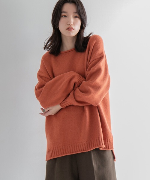 LOWRYS FARM（ローリーズファーム）の「クルンニットプルオーバーＬＳ　259234（ニット/セーター・レディース・ブラック/レッド/ブルー/アイボリー/グリーン・FREE）」の5枚目の写真