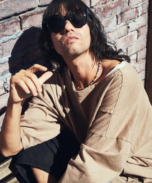 glamb(グラム)の「Fake Layered Wide CS / フェイクレイヤードワイドカットソー(Tシャツ/カットソー・メンズ・グレー/ブラウン/ブラック・L/M/S)」の19枚目の写真