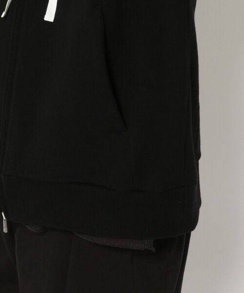 OURET（オーレット）の「OURET/オーレット/ヴィンテージ裏毛×フリースファー　スラッシュポケットリブＺＩＰフーディ（パーカー・メンズ・ブラック/グレー・1/2/3）」の9枚目の写真