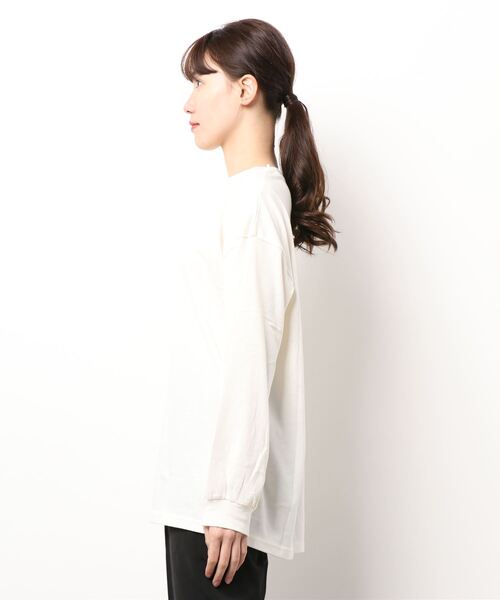 ehka sopo（エヘカソポ）の「シンプルロンT（Tシャツ/カットソー・レディース・オフホワイト/キナリ・ﾌﾘ-）」の4枚目の写真
