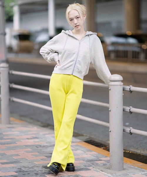 X-girl(エックスガール)の「COMPACT ZIP UP HOODIE(パーカー・レディース・アッシュ/ライトグリーン/ブラック・S/M)」の21枚目の写真