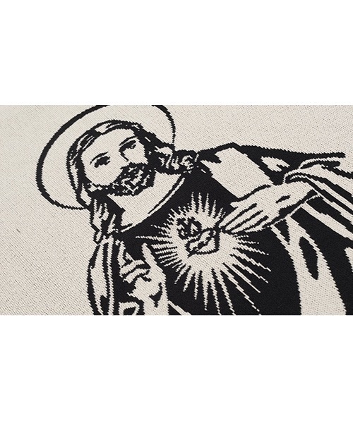 HARSH AND CRUEL（ハーシュアンドクルーエル）の「グラフィック刺繍  ニットセーター HC21AW07【Harsh and Cruel】（ニット/セーター・メンズ・ホワイト/ブラック・L/M/S/XL）」の11枚目の写真