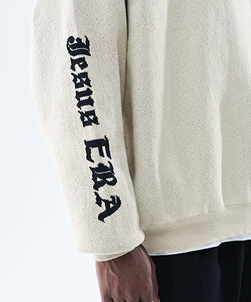 HARSH AND CRUEL（ハーシュアンドクルーエル）の「グラフィック刺繍  ニットセーター HC21AW07【Harsh and Cruel】（ニット/セーター・メンズ・ホワイト/ブラック・L/M/S/XL）」の10枚目の写真