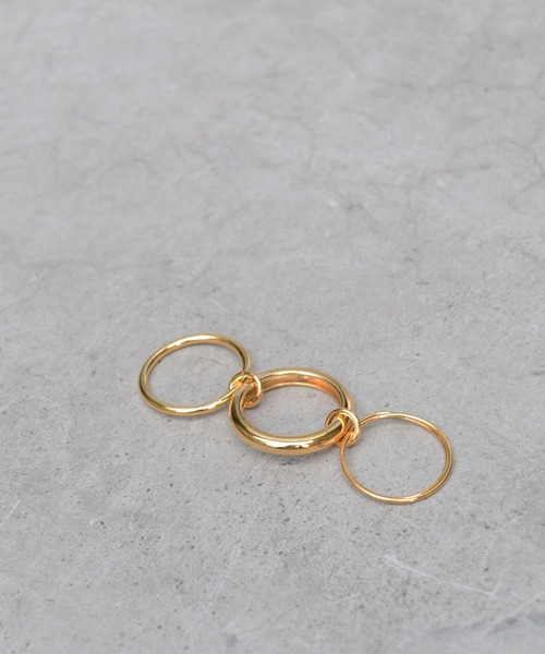 Marient（マリエント）の「2Way Triple Hoop Ring/リング（リング・レディース・シルバー/ゴールド・FREE）」の3枚目の写真