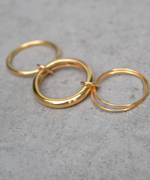 Marient（マリエント）の「2Way Triple Hoop Ring/リング（リング・レディース・シルバー/ゴールド・FREE）」の8枚目の写真