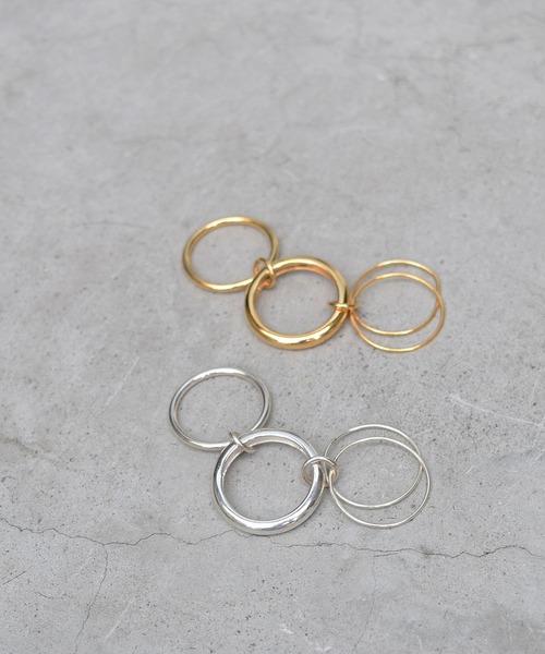 Marient（マリエント）の「2Way Triple Hoop Ring/リング（リング・レディース・シルバー/ゴールド・FREE）」の5枚目の写真